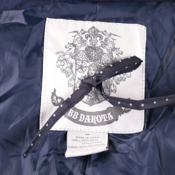 BB Dakota 50% Wool Blend Women’s Size Medium Blue Lined Button Up Blazer Size M - Picture 5 of 5